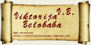 Viktorija Belobaba vizit kartica